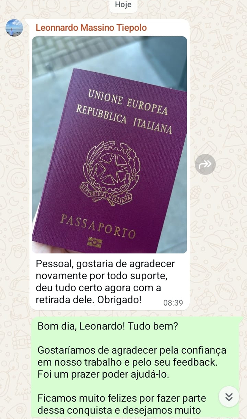 Velloso Cidadania Italiana DEP-08